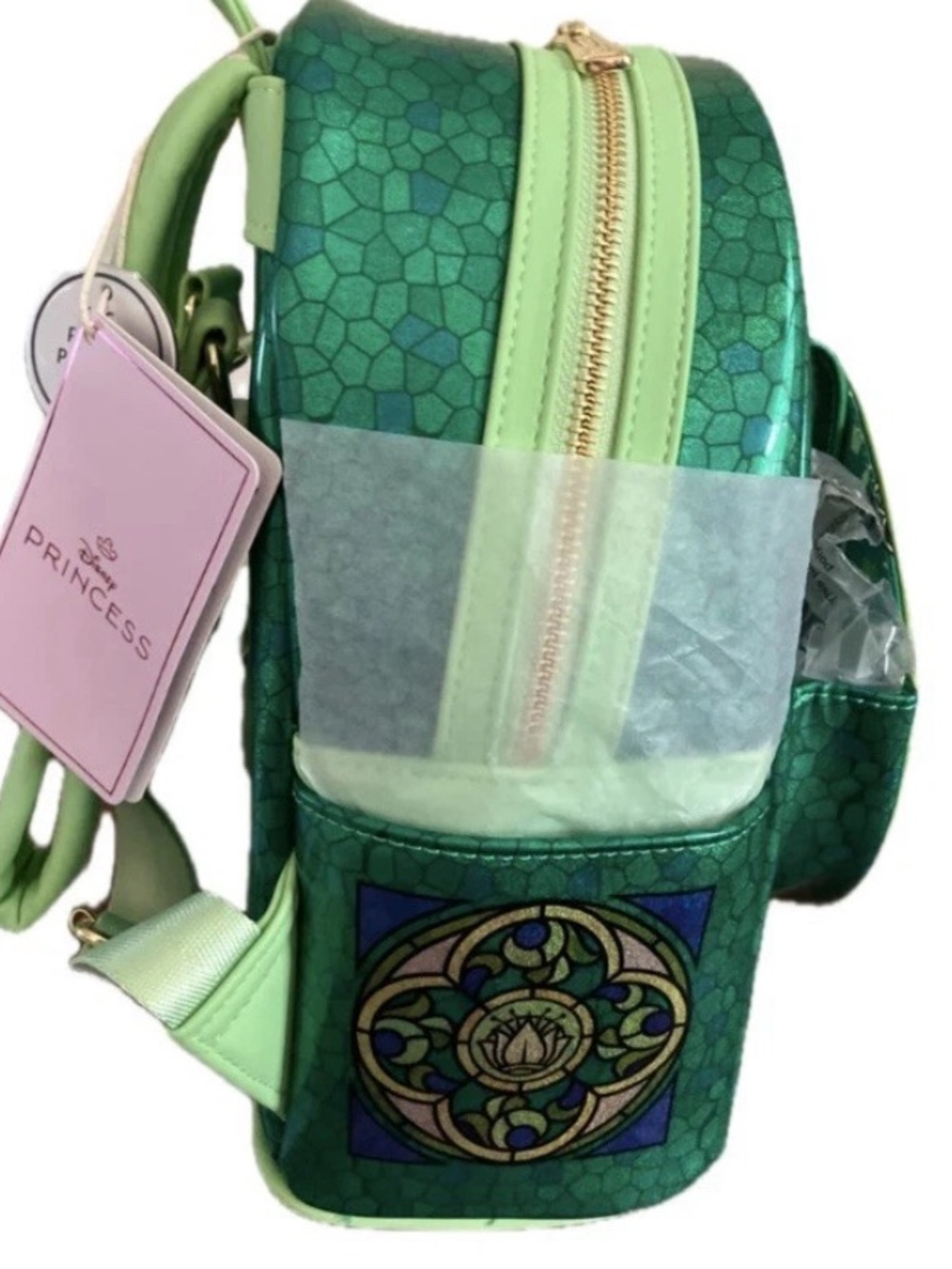 Loungefly Disney Princess and the Frog Tiana Stained Glass Mini Backpack NWT - Picture 3 of 8